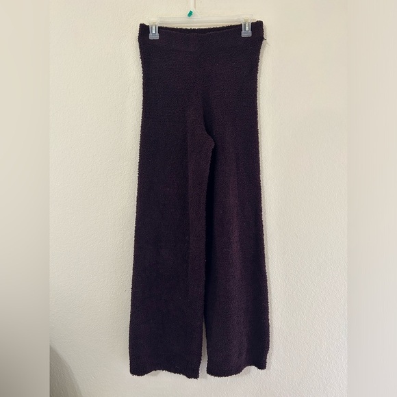 Victoria's Secret Sherpa Wide Leg Sweatpant Brown High Rise Preppy Size XS Comfy - Picture 1 of 9